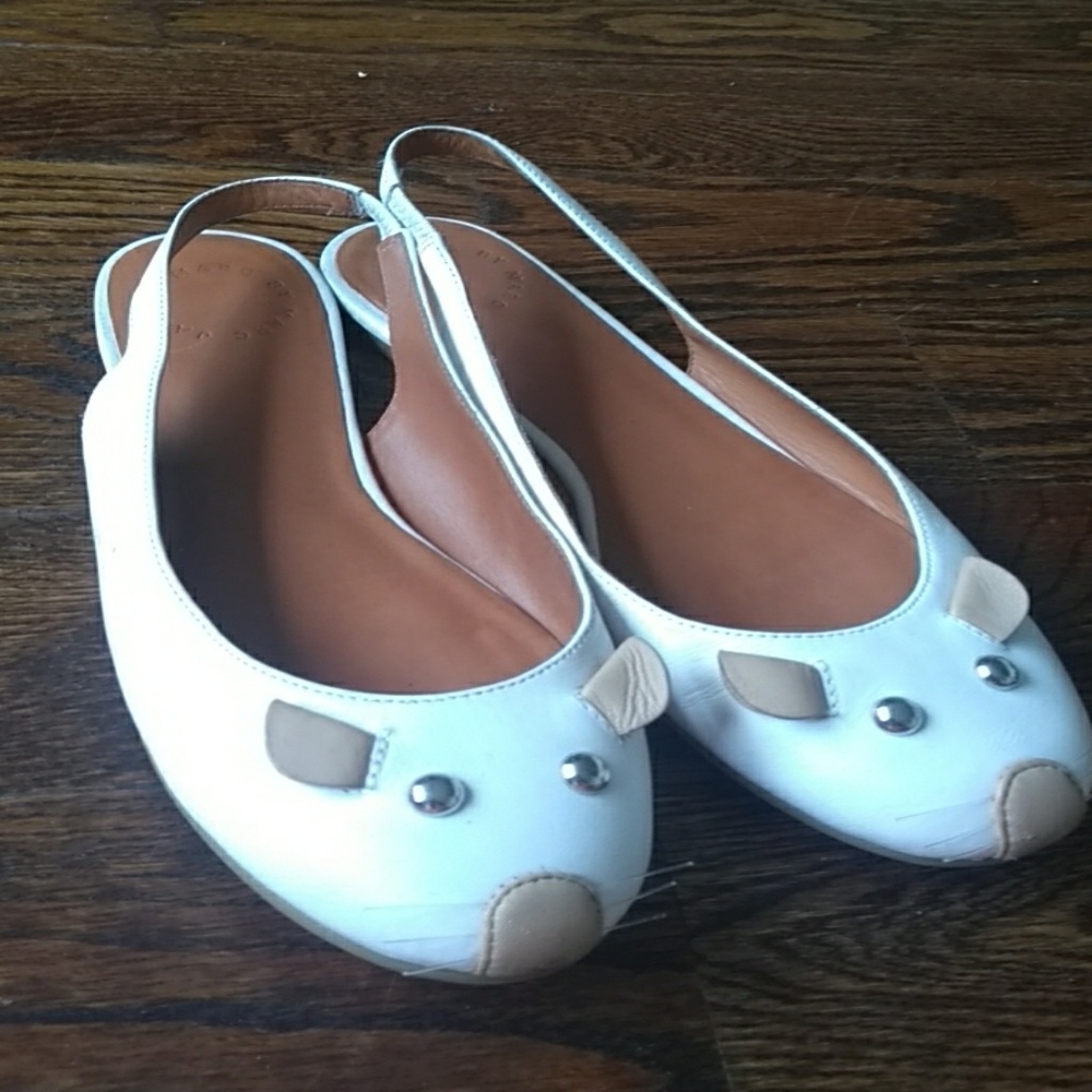 Marc by Marc Jacobs Women's White Sling-Back Mouse